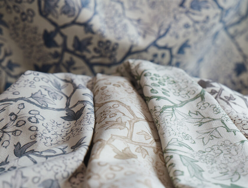 Spill Resistant RHS Gertrude Jekyll fabric drapes